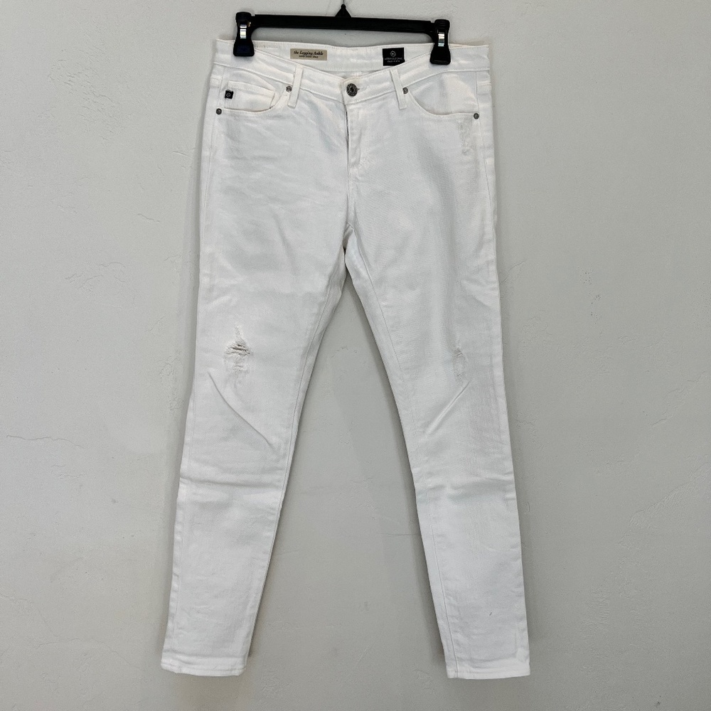 AG The Legging Ankle Super Skinny White size 28